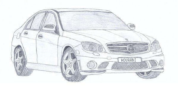 Мерседес w204 рисунок