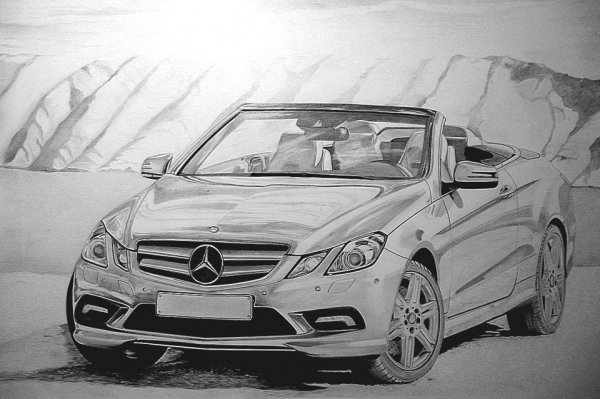 Нарисовать Мерседес карандашом