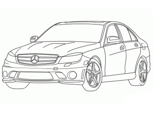 Раскраска Мерседес 210 АМГ