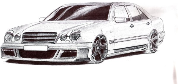 Раскраска Мерседес е63 АМГ 210