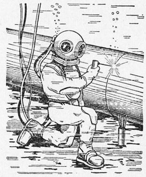 Водолаз схематично