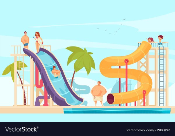 Аквапарк мультяшный