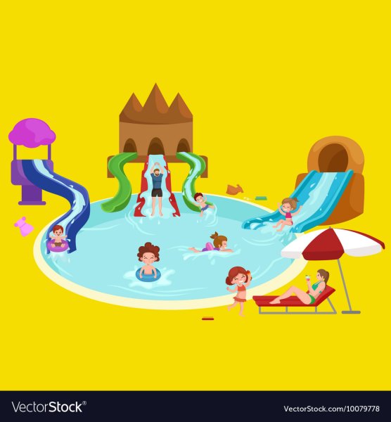 Рисунок аквапарка для детей