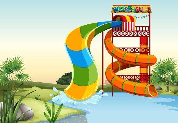 Аквапарк карандашом