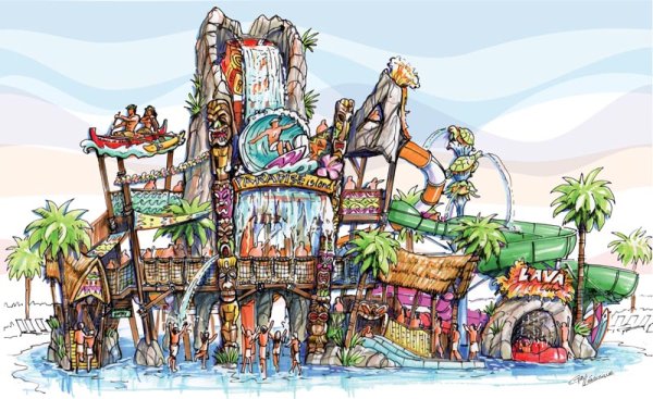 Водный парк рисунок