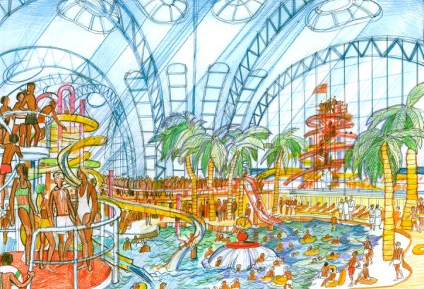 Аквапарк мультяшный