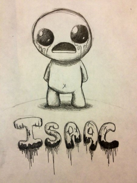 The Binding of Isaac чёрно белый
