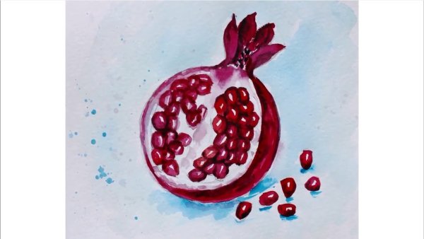 Рисование граната для детей