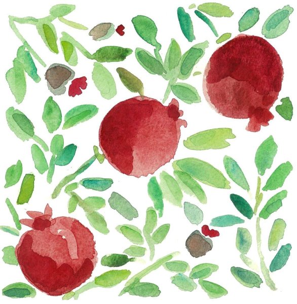 Рисование гранат старшая группа