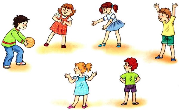 Дети в кругу с мячом