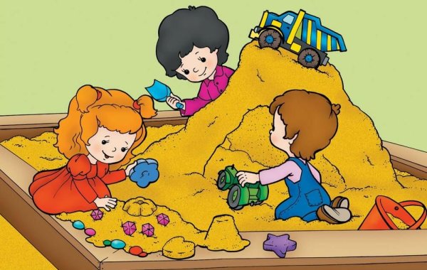 Сюжетная картина в песочнице