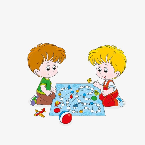 Играющие дети на прозрачном фоне