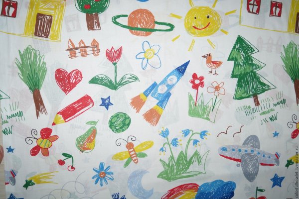 Ткань с детским рисунком