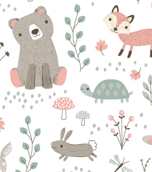 Детский принт на ткани