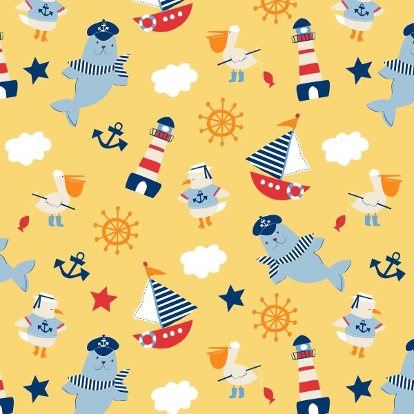 Ткань морская тематика