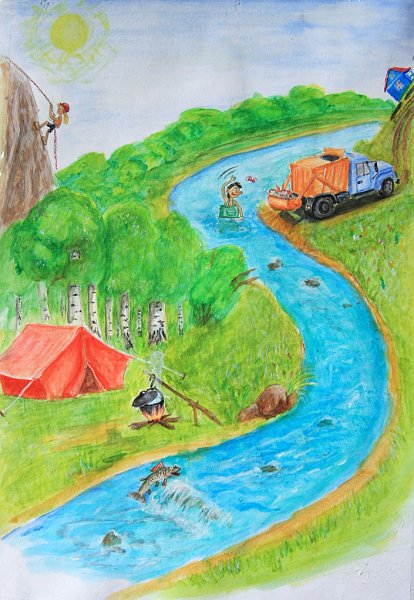 Рисунок на тему чистая природа