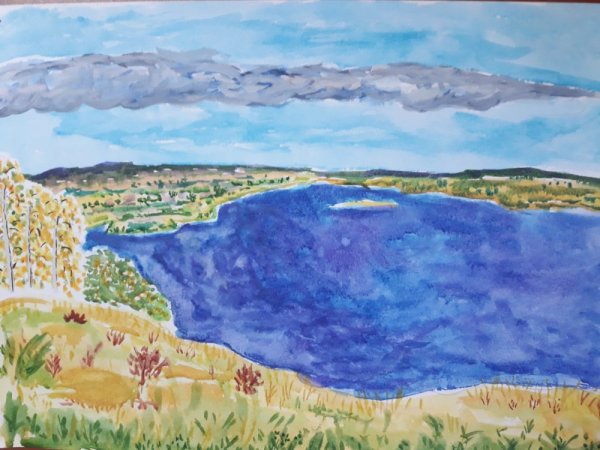 Рисование река Волга.