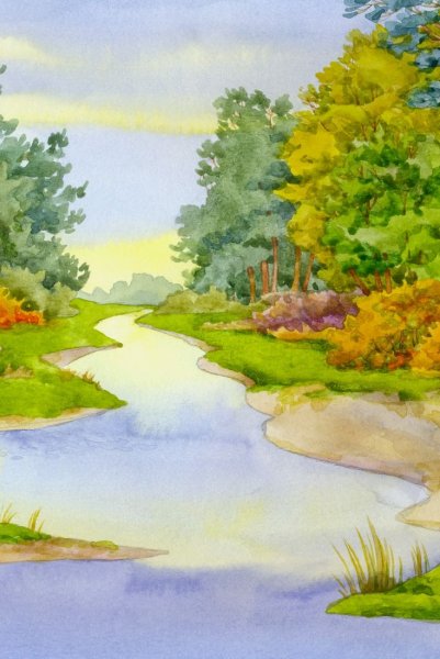 Нарисовать речку