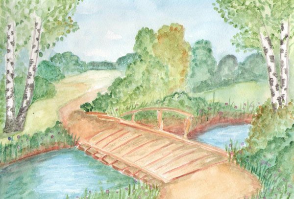 Река рисунок