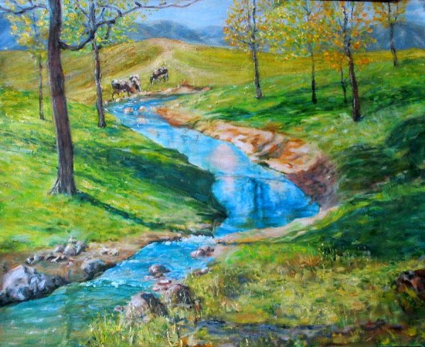 Ручей рисунок