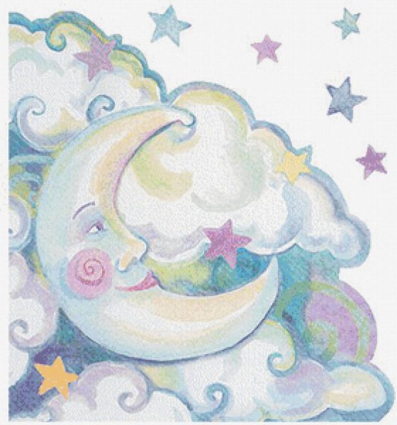 Месяц в облаках