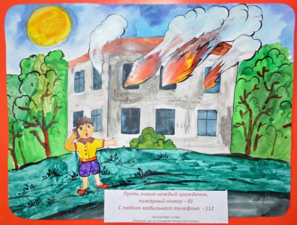 Рисование пожарная безопасность