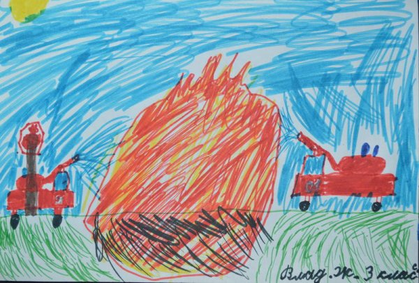 Пожарная безопасность рисование в детском саду