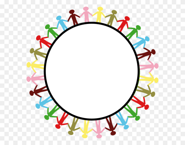 Люди в кругу вектор