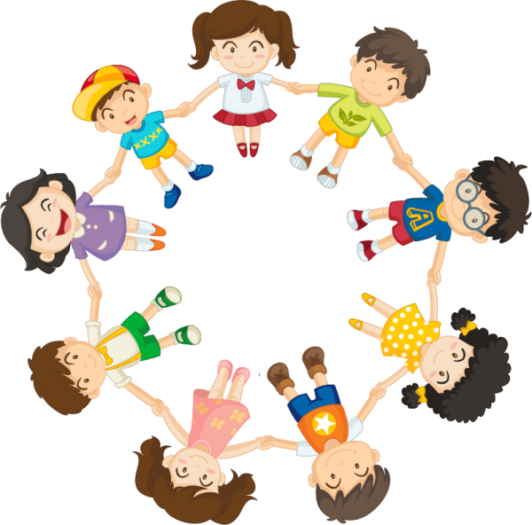 Дети в кругу мультяшные