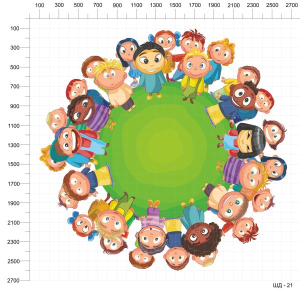 Дети в кругу иллюстрация