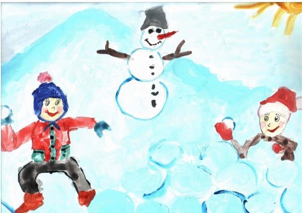 Зимняя раскраска