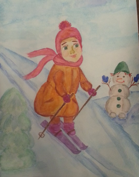 Рисование зимние забавы