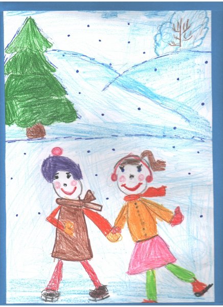 Рисование на тему наши зимние забавы