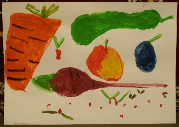 Овощи для рисования детям