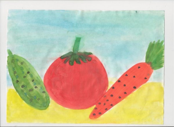 Рисование овощи старшая группа