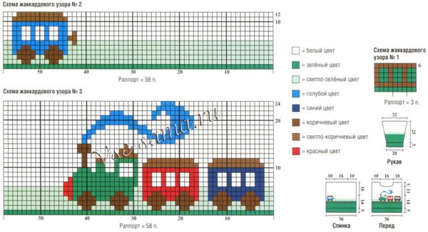 Жаккард спицами для мальчиков