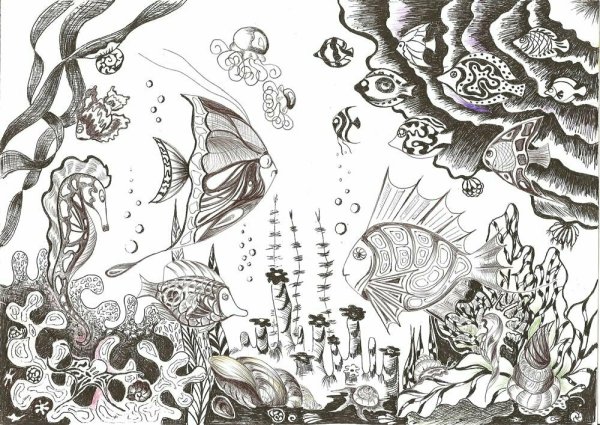 Морское дно Графика