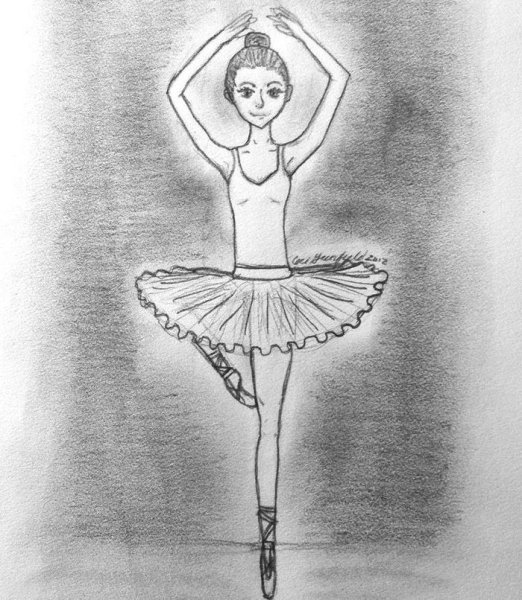 Кукла балерина раскраска