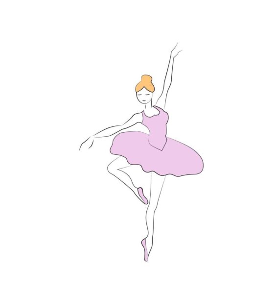 Рисование балерины для детей