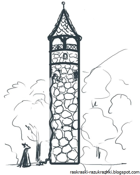 Рисование башни детям