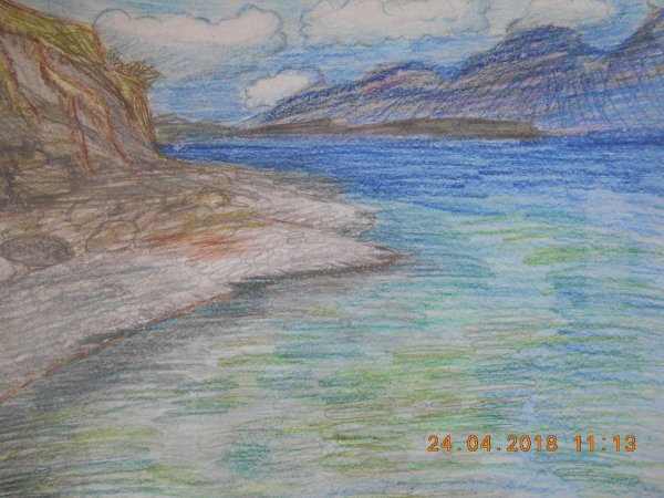 Озеро Байкал рисунок