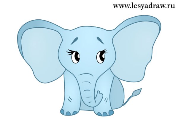 Слон рисунок