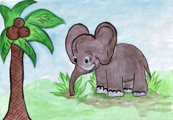 Слонёнок мультяшный