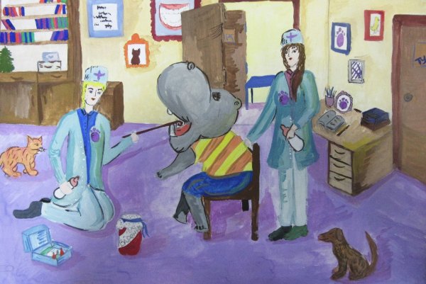 Рисунок на тему ветеринар