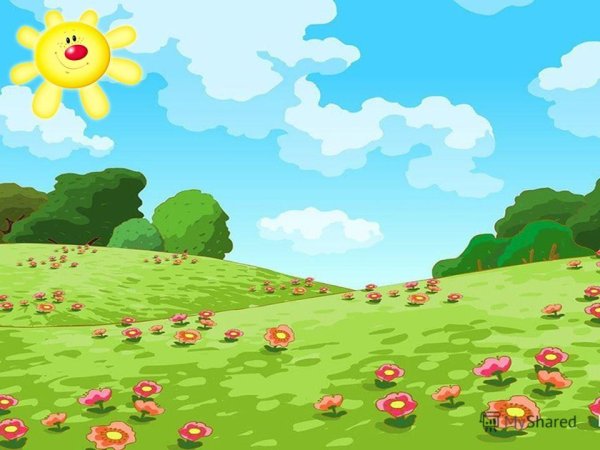 Поляна с цветами для детей