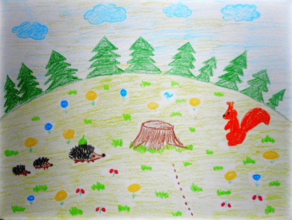 Рисование Лесная Поляна