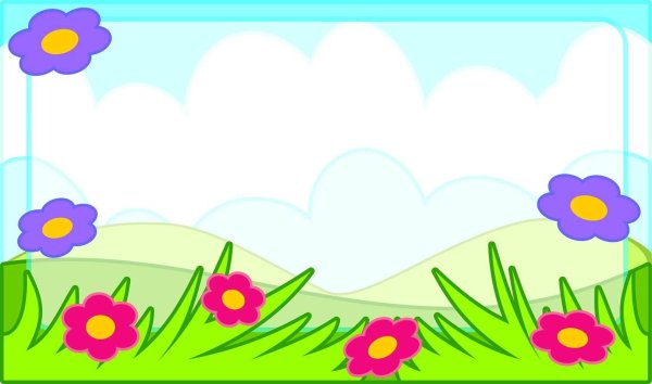 Лужайка с цветами для детей