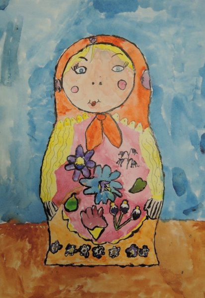Детские рисунки матрешки