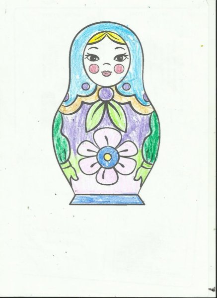 Рисование матрешки
