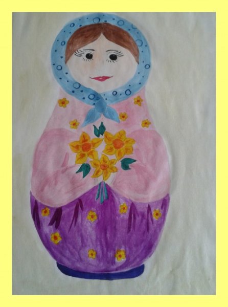 Рисуем матрешку с детьми